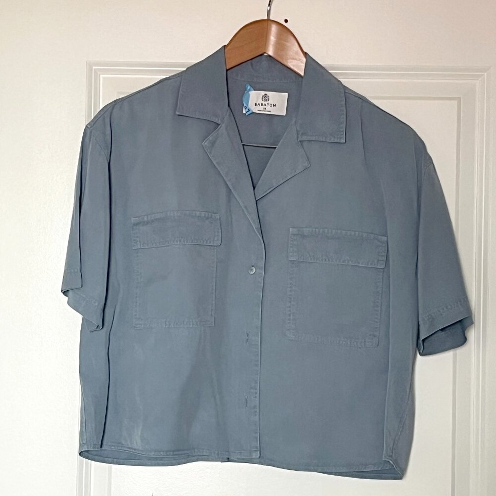 Babaton - Artizia - Short Sleeve Cropped Blouse - XS